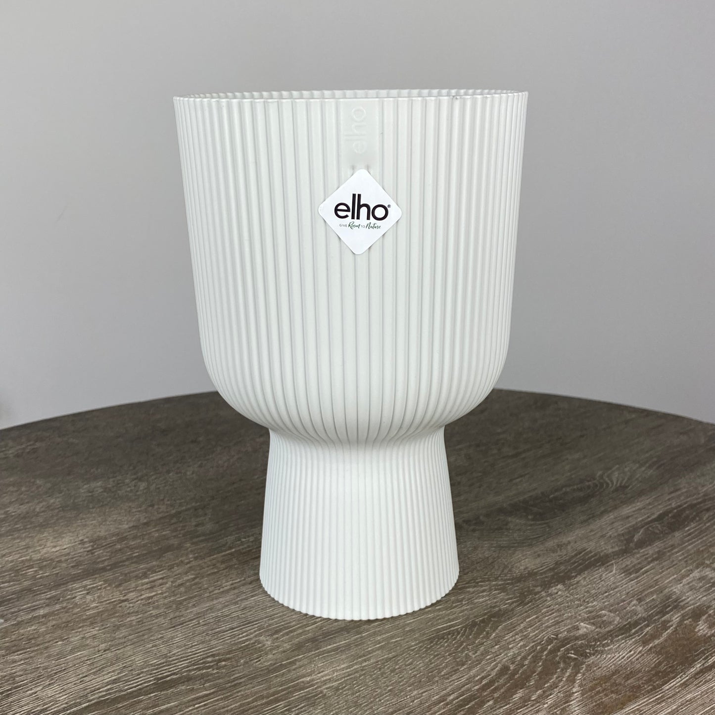 Elho Vibes Fold Coupe Pot | Silky White | 14cm