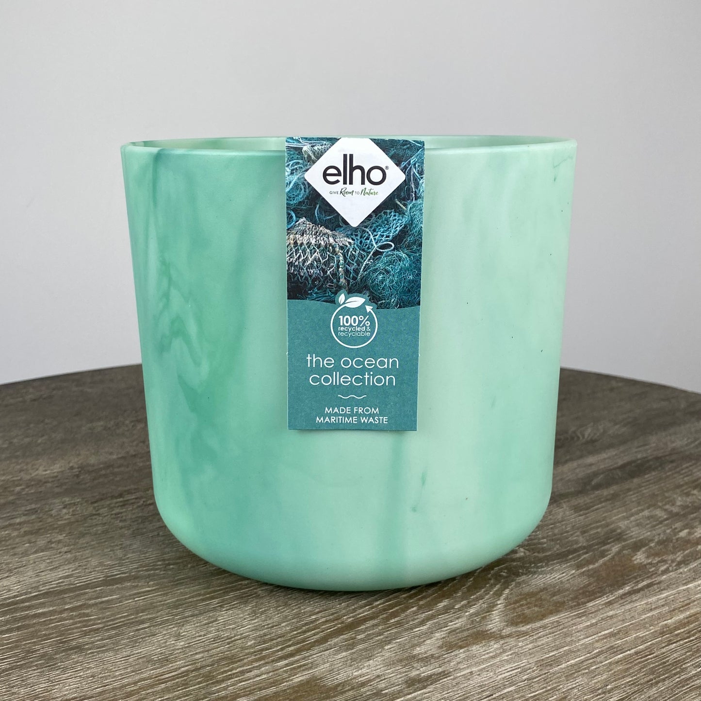 Elho Ocean Collection Round Pot | Pacific Green 18cm