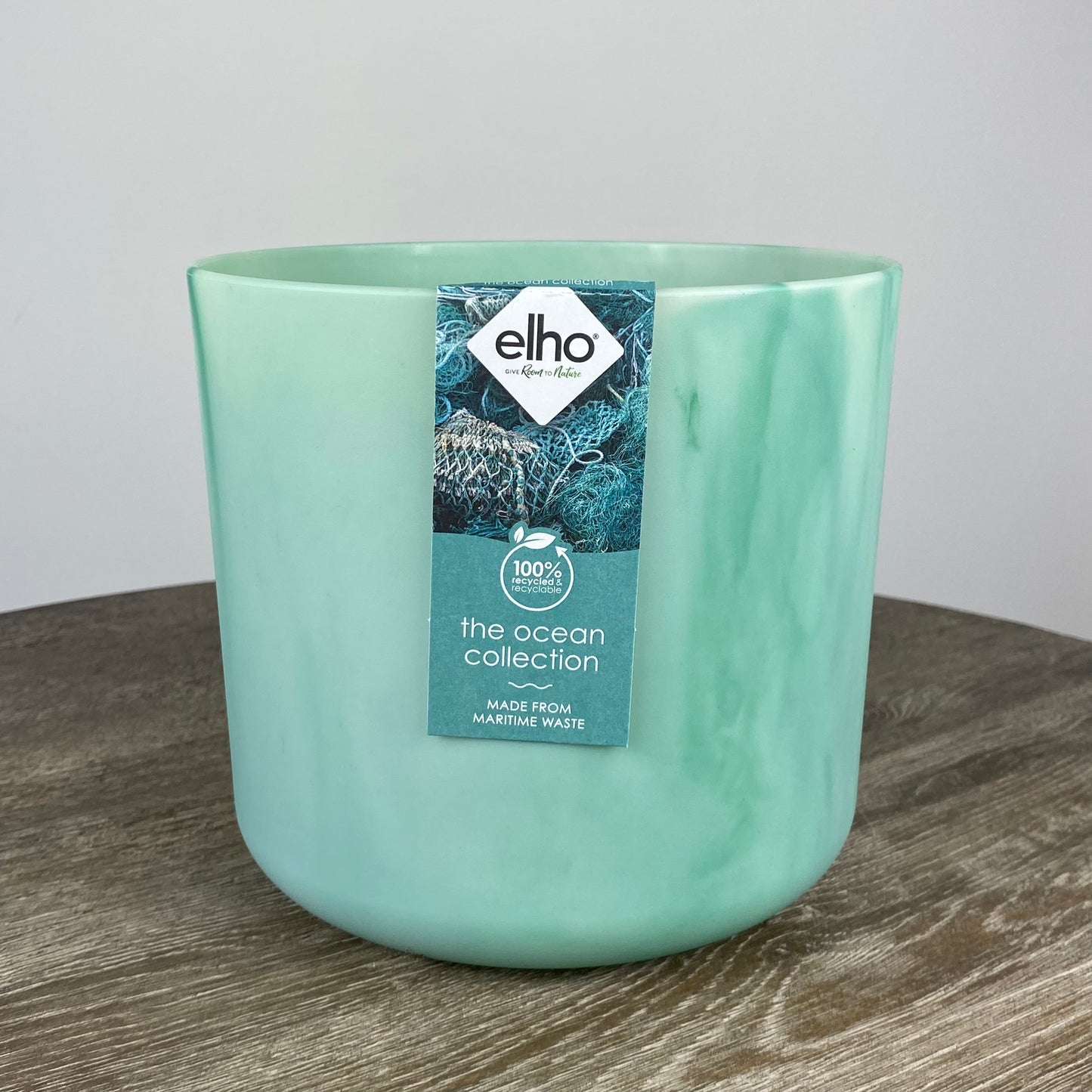 Elho Ocean Collection Round Pot | Pacific Green 18cm