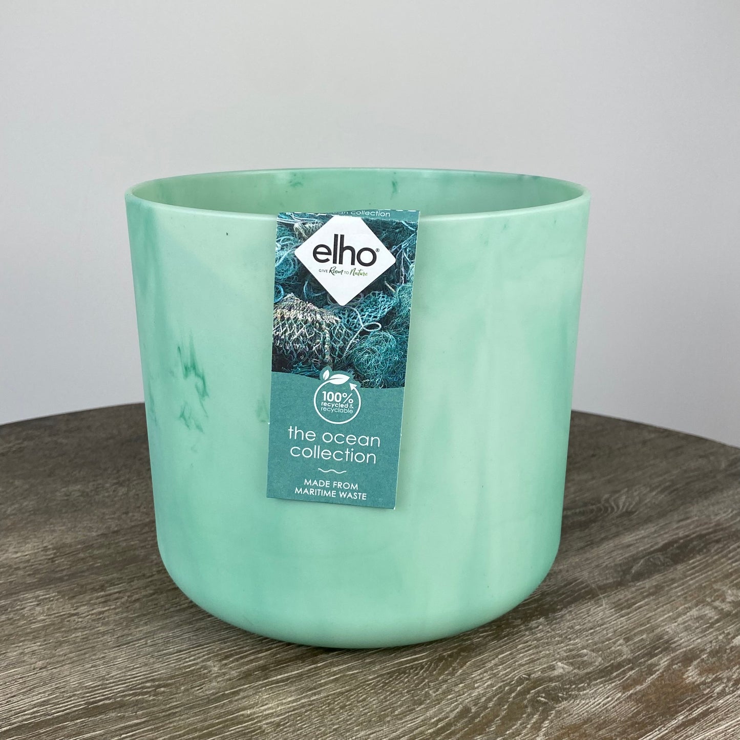 Elho Ocean Collection Round Pot | Pacific Green 18cm