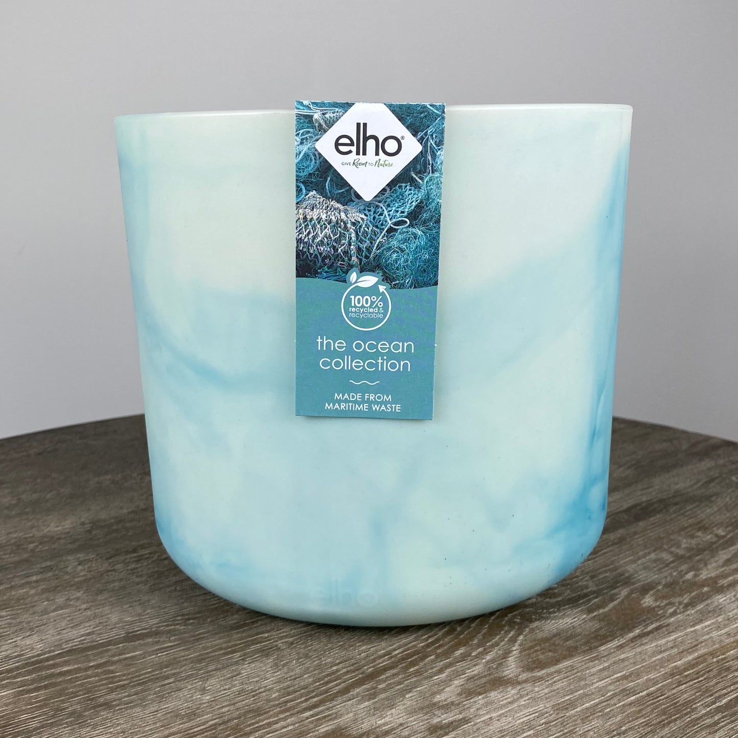 Elho Ocean Collection Round Pot | Atlantic Blue 22cm