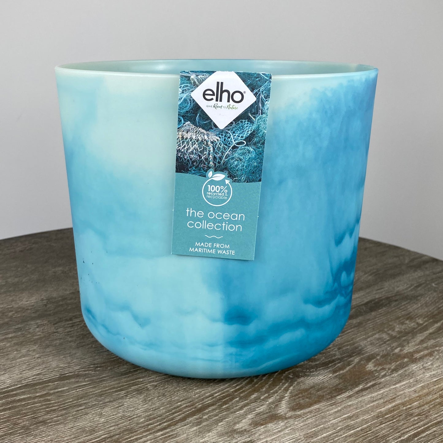 Elho Ocean Collection Round Pot | Atlantic Blue 22cm