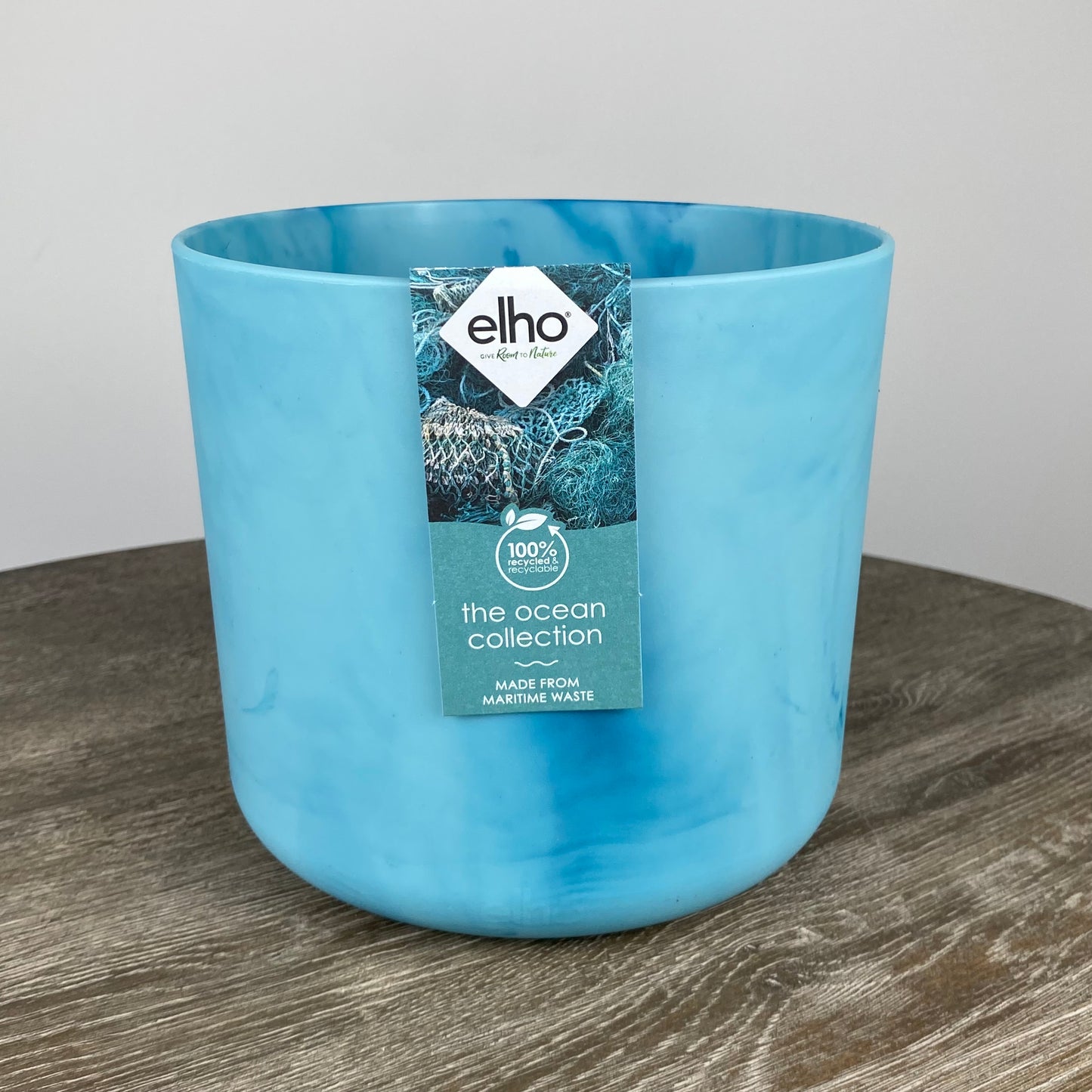 Elho Ocean Collection Round Pot | Atlantic Blue 18cm