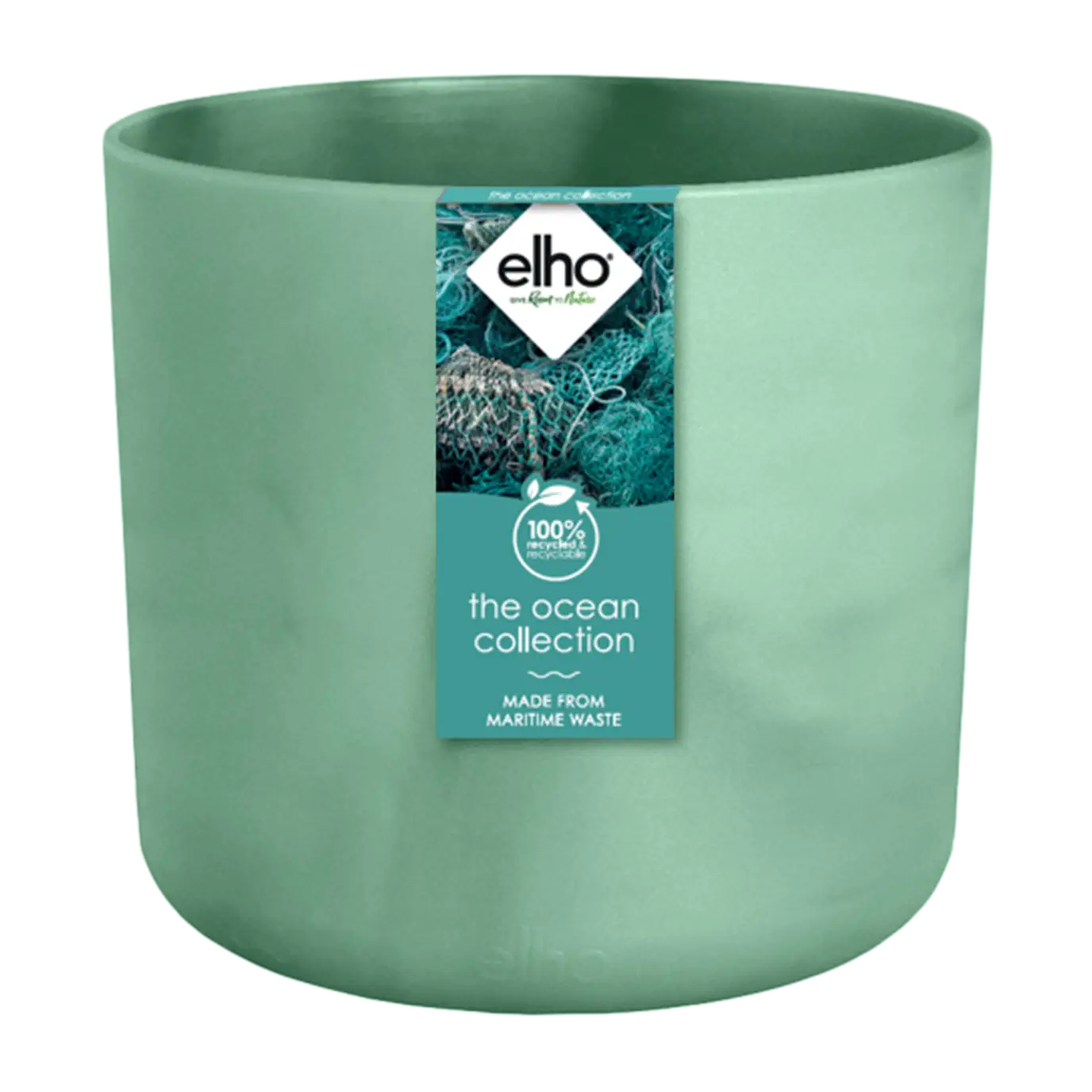 Elho Ocean Collection Round Pot | Pacific Green 18cm