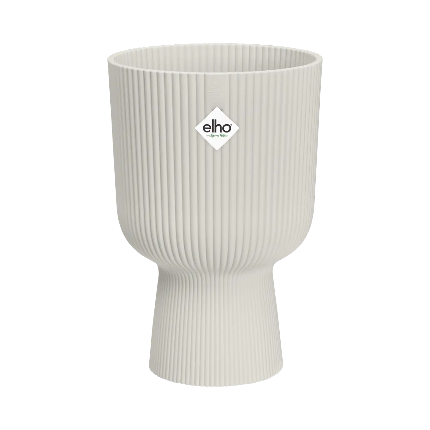 Elho Vibes Fold Coupe Pot | Silky White | 14cm