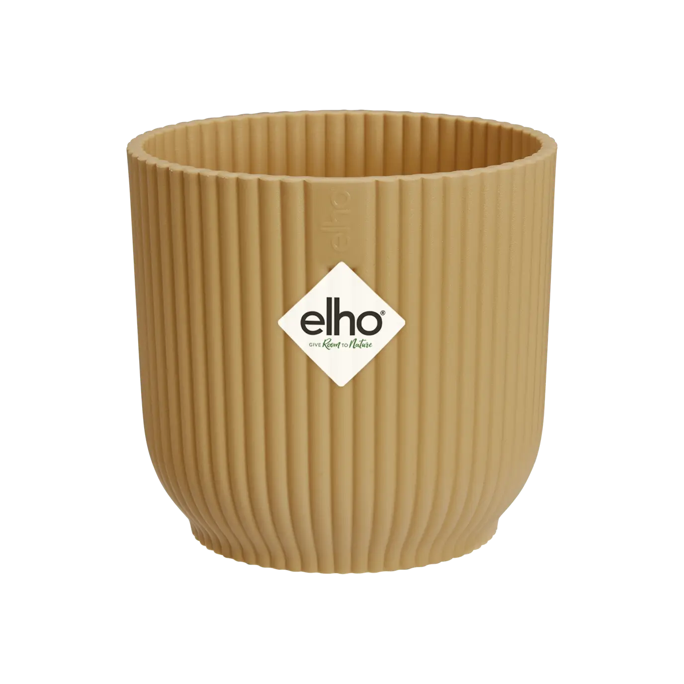 Elho Vibes Fold Round Pot Butter Yellow 14cm